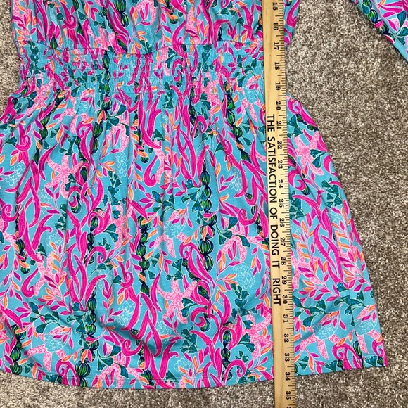 NWT Lilly Pulitzer Cyla Off The Shoulder Romper Seaweed Samba Women Size Large - Picture 5 of 10